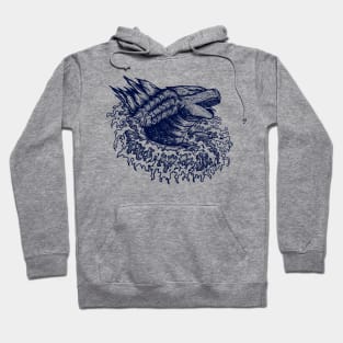 The Great Godzilla Line Art Hoodie